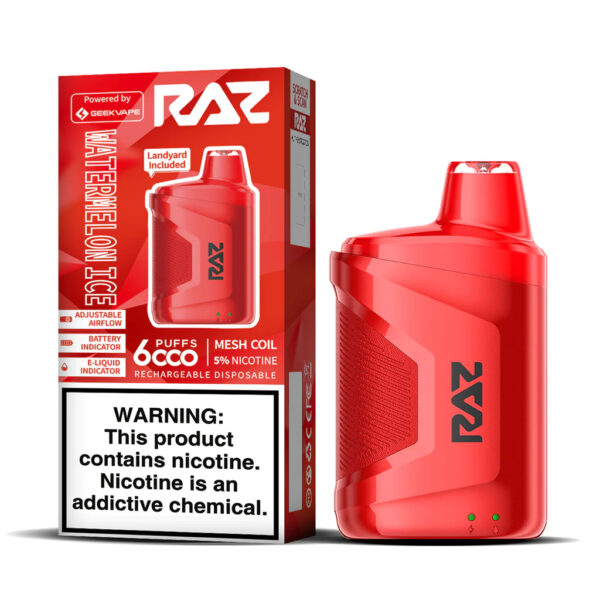 Watermelon Ice Flavor RAZ CA6000 Disposable Vape